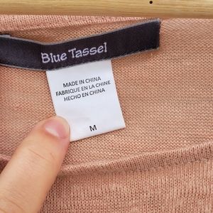Blue Tassel Womens Linen top